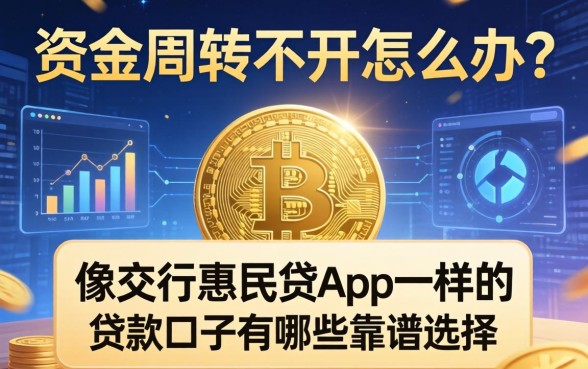 资金周转不开怎么办？像交行惠民贷app一样的贷款口子有哪些靠谱选择？