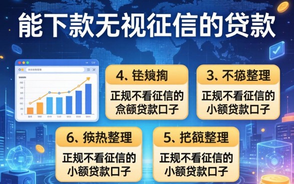 能下款无视征信的贷款，整理5个正规不看征信的小额贷款口子