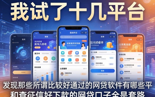 我试了十几个平台，发现那些所谓比较好通过的网贷软件有哪些平台和不查征信好下款的网贷口子全是套路