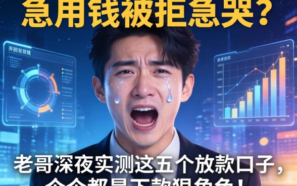 急用钱被拒急哭？老哥深夜实测这五个放款口子，个个都是下款狠角色！