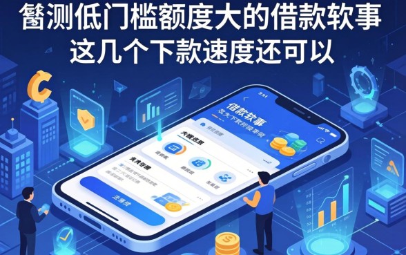 实测低门槛额度大的借款软件，这几个下款速度还可以