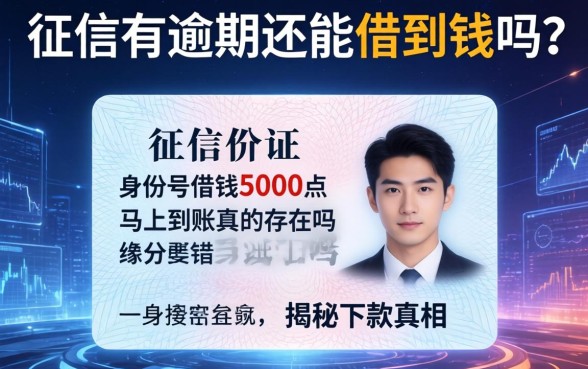 征信有逾期还能借到钱吗？身份证号借钱5000马上到账真的存在吗？揭秘下款真相