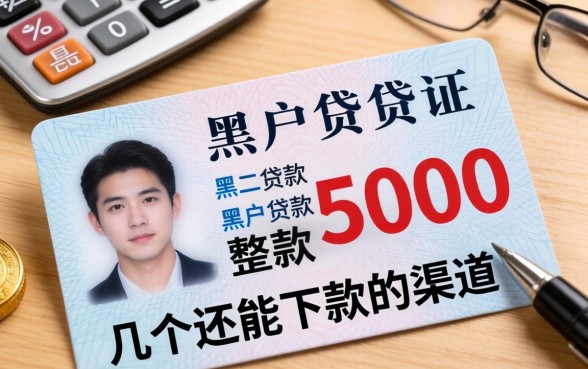 黑户身份证贷款5000：整理了几个还能下款的渠道