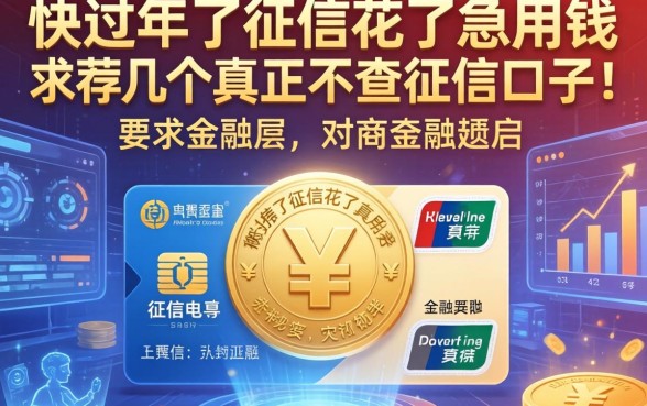 快过年了征信花了急用钱，求推荐几个真正不查征信的口子！
