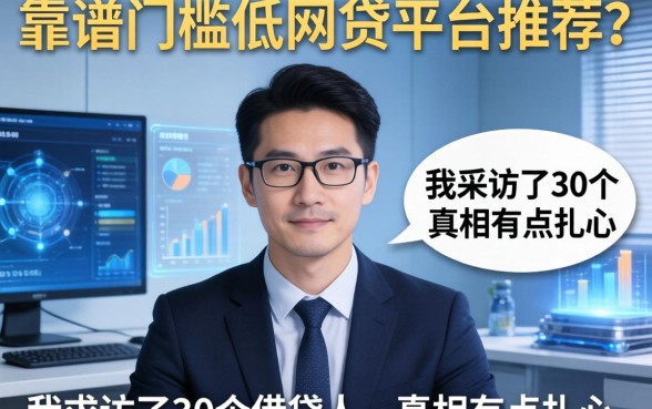 靠谱门槛低的网贷平台推荐？我采访了30个借款人，真相有点扎心