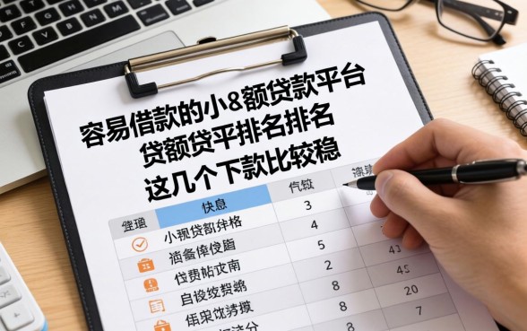 整理了一份容易借款的小额贷款平台排名，这几个下款比较稳