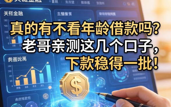 真的有不看年龄的借款吗？老哥亲测这几个口子，下款稳得一批！