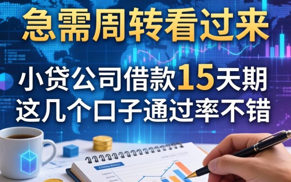 急需周转看过来：小贷公司借款15天期这几个口子通过率不错