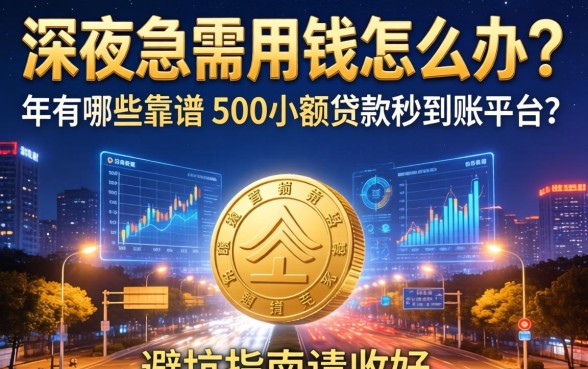 深夜急需用钱怎么办？2026年有哪些靠谱的500小额贷款秒到账平台？这篇避坑指南请收好！