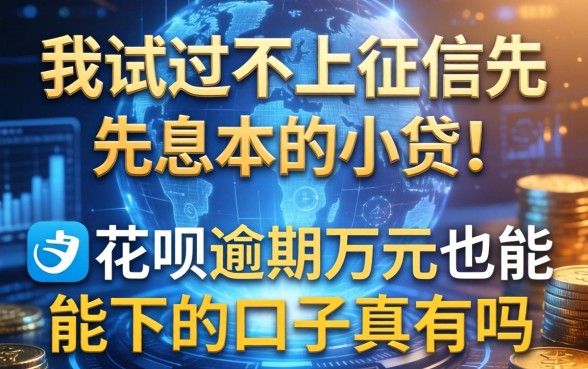 我试过不上征信先息后本的小贷，花呗逾期万元也能下的口子真有吗
