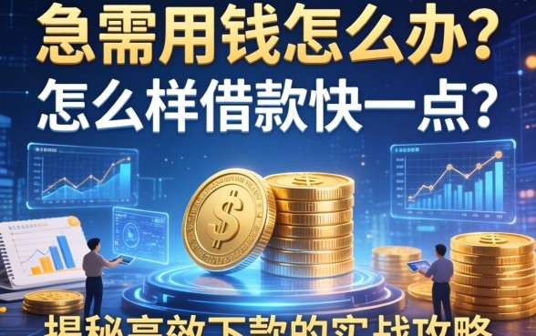 急需用钱怎么办？怎么样借款快一点？揭秘高效下款的实战攻略