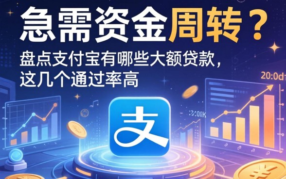 急需资金周转？盘点支付宝有哪些大额贷款，这几个通过率高