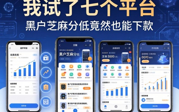 我试了七个平台，发现黑户芝麻分低竟然也能下款