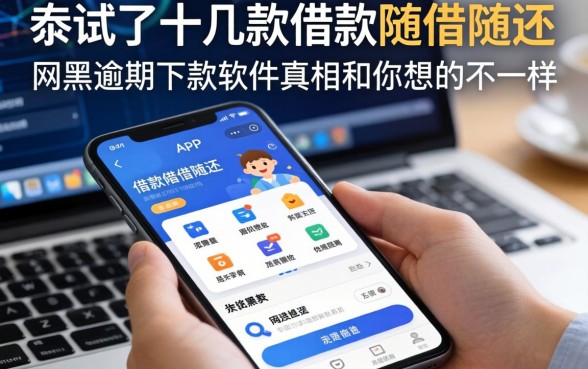 我试了十几款借款随借随还的app，发现网黑逾期下款软件的真相和你想的不一样