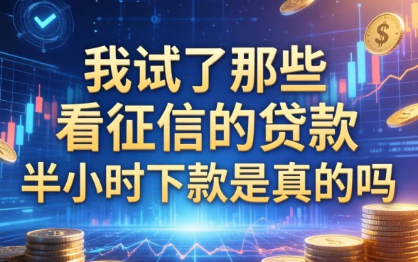 我试了那些不看征信的贷款，半小时下款是真的吗