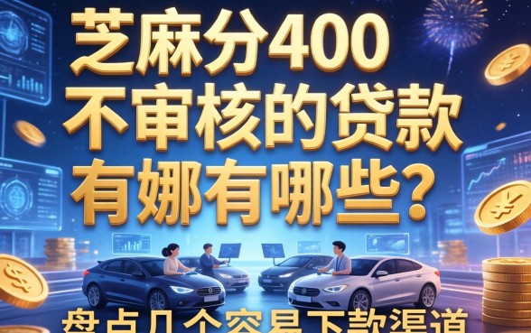 芝麻分400不审核的贷款有哪些？盘点几个容易下款的渠道