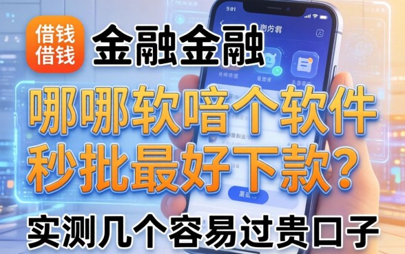手机借钱哪个软件秒批最好下款？实测几个容易过的口子
