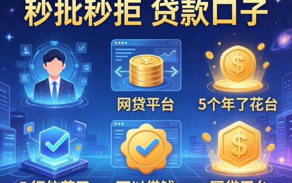 秒批秒拒的贷款口子，整理5个征信花了可以借钱的网贷平台