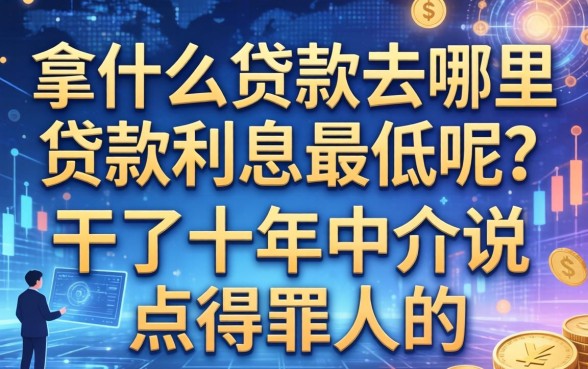 拿什么贷款去哪里贷款利息最低呢？干了十年中介说点得罪人的