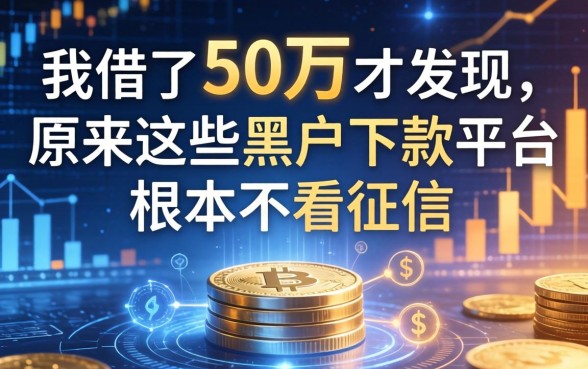 我借了50万才发现，原来这些黑户下款平台根本不看征信