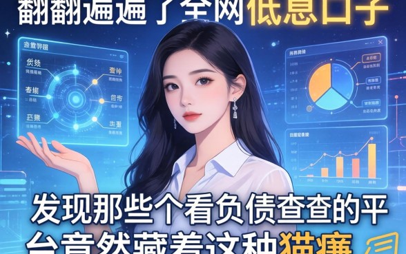 我翻遍了全网低息口子，发现那些不看负债查询的平台竟然藏着这种猫腻