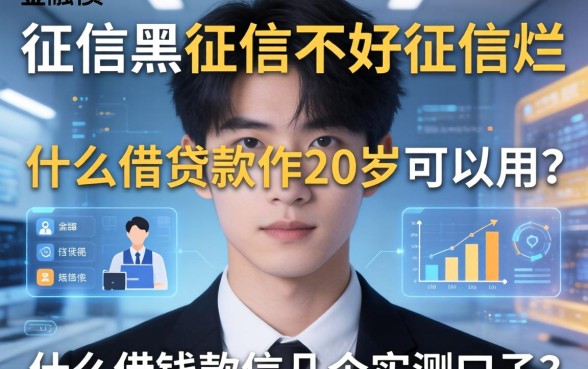 征信黑征信不好征信烂什么借钱软件20岁可以用？整理几个实测口子