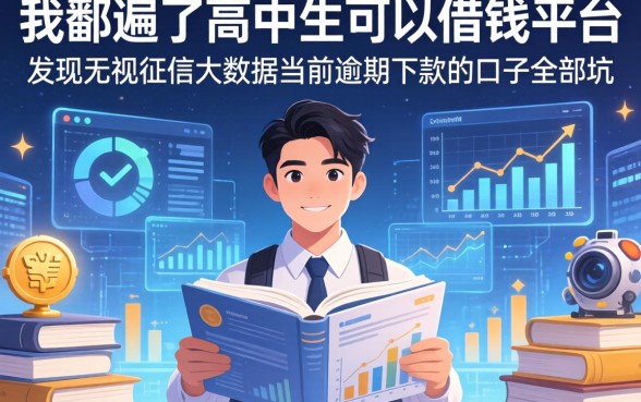我翻遍了高中生可以借钱的平台，发现无视征信大数据当前逾期下款的口子全是坑