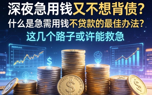 深夜急用钱又不想背债？什么是急需用钱不贷款的最佳办法？这几个路子或许能救急