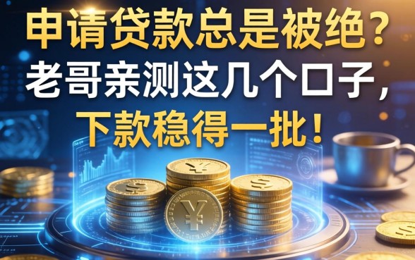 申请贷款总是被拒？老哥亲测这几个口子，下款稳得一批！