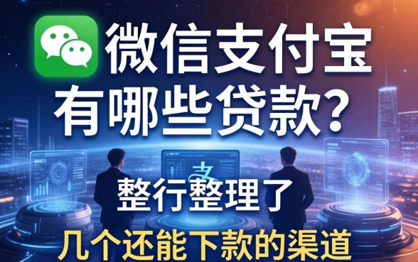 微信支付宝有哪些贷款？整理了几个还能下款的渠道