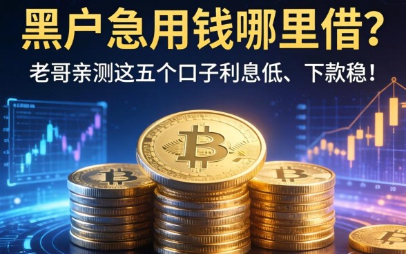 黑户急用钱哪里借？老哥亲测这五个口子利息低、下款稳！