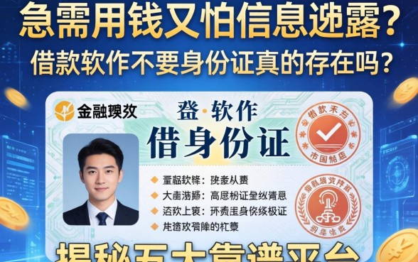 急需用钱又怕信息泄露？借款软件不要身份证真的存在吗？揭秘五大靠谱平台