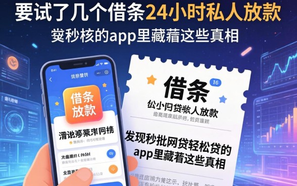 我试了几个借条24小时私人放款，发现秒批网贷轻松贷的app里藏着这些真相