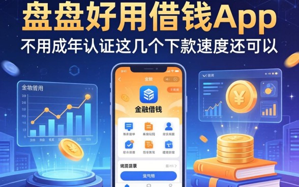 盘点好用的借钱app不用成年认证，这几个下款速度还可以