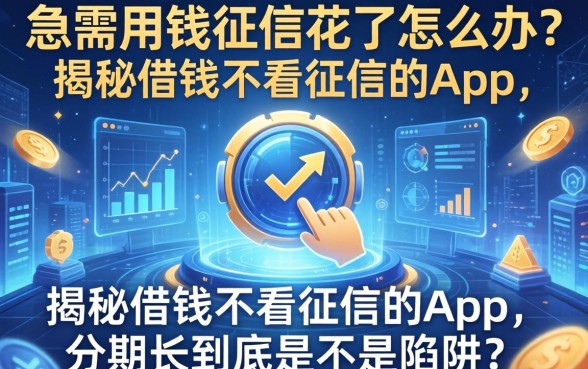 急需用钱征信花了怎么办？揭秘借钱不看征信的app，分期长到底是不是陷阱？