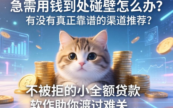 急需用钱到处碰壁怎么办？有没有真正靠谱的渠道？推荐一个不被拒的小额贷款软件助你渡过难关