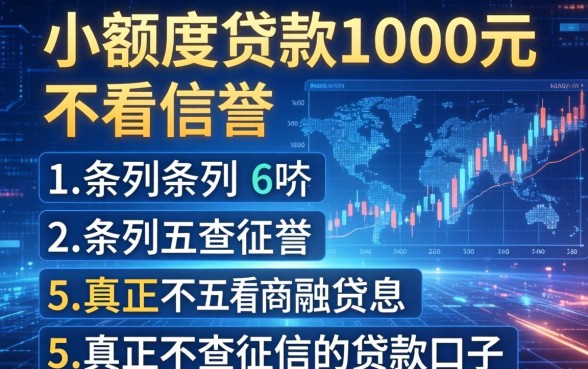 小额度贷款1000元不看信誉，条列五个真正不查征信的贷款口子