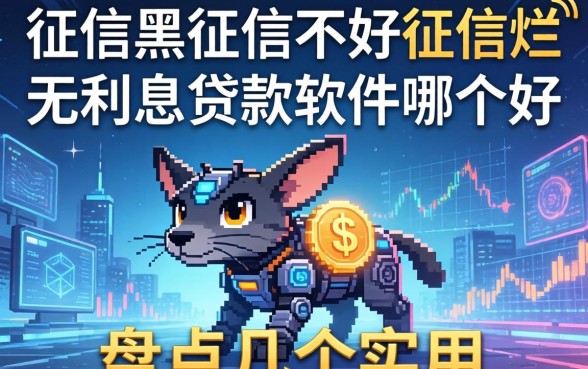 征信黑征信不好征信烂无利息贷款软件哪个好？盘点几个实用的