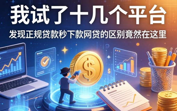 我试了十几个平台，发现正规贷款和秒下款网贷的区别竟然在这里