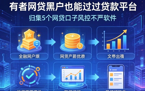 有哪些网贷黑户也能过的贷款平台，归集5个网贷口子风控不严的软件