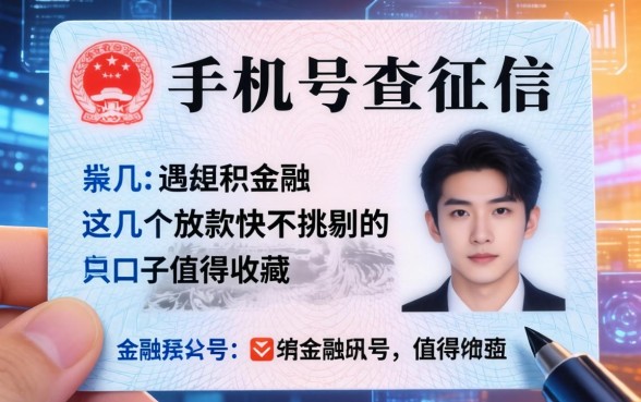 身份证手机号不查征信，这几个放款快不挑剔的口子值得收藏