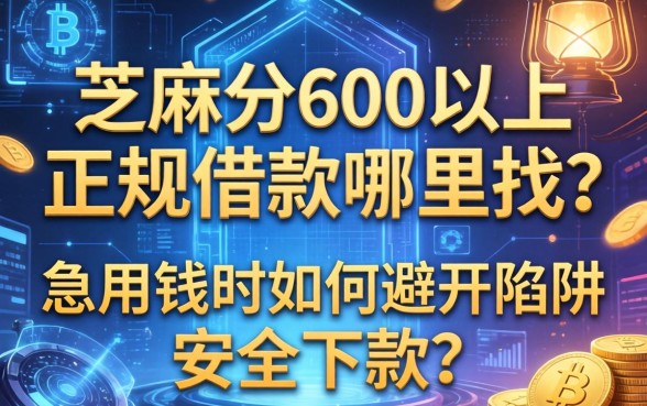 芝麻分600以上正规借款哪里找？急用钱时如何避开陷阱安全下款？
