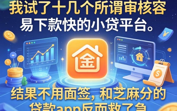 我试了十几个所谓审核容易下款快的小贷平台，结果不用面签和芝麻分的贷款app反而救了急