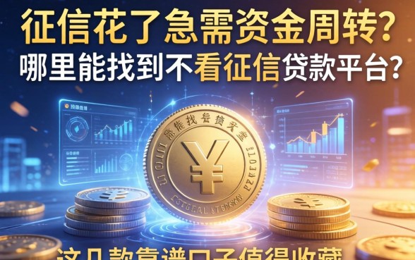 征信花了急需资金周转？哪里能找到不看征信的贷款平台？这几款靠谱口子值得收藏