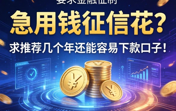急用钱征信花？求推荐几个2026年还能容易下款的口子！