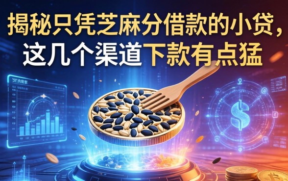 揭秘只凭芝麻分借款的小贷，这几个渠道下款有点猛