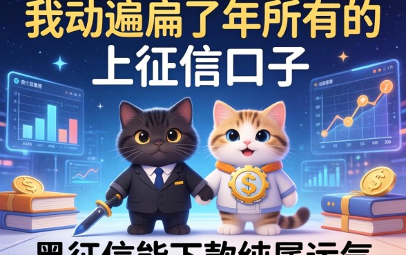 我翻遍了2026年所有的上征信口子，发现黑征信能下款纯属运气