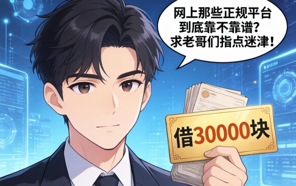 手头紧想借30000块，网上那些正规平台到底靠不靠谱？求老哥们指点迷津！