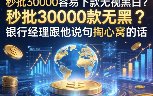 秒批30000容易下款无视黑白？银行经理跟你说句掏心窝的话