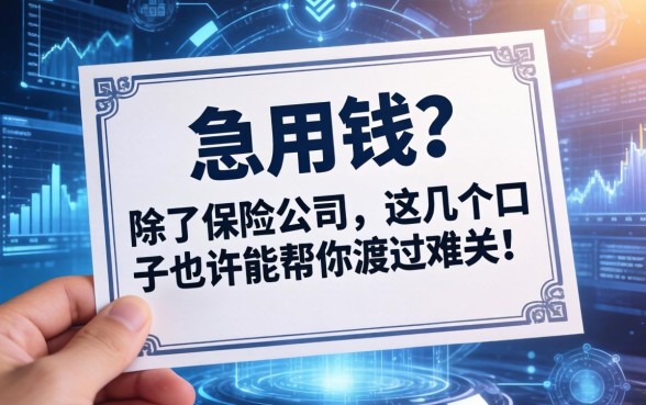 手里有保单急用钱？除了保险公司，这几个口子也许能帮你渡过难关！